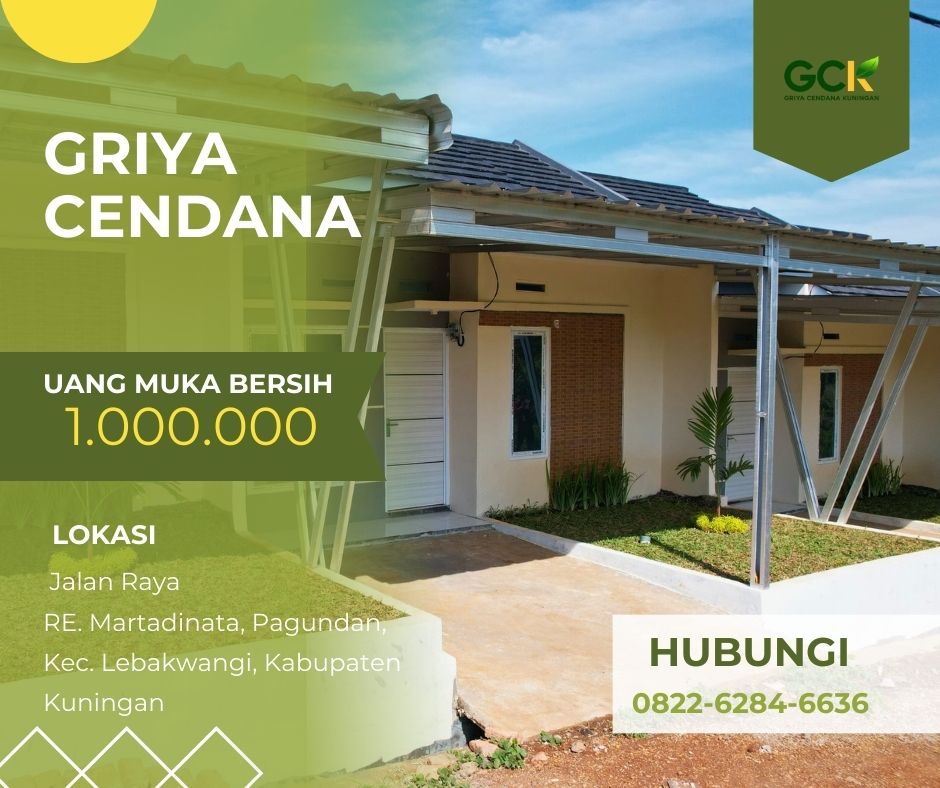 Hanya Dengan Uang Muka 1 Juta Sangat Terjangkau, Punya Rumah Subsidi!